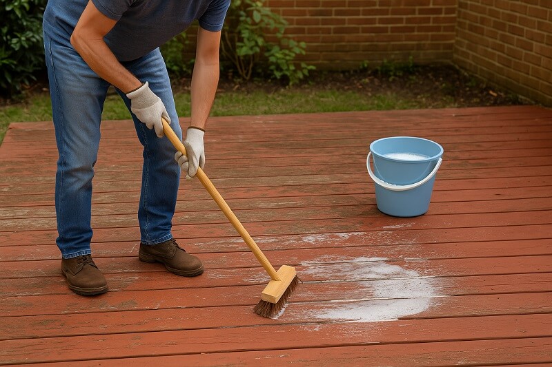 Step 2 - Clean the decking surface