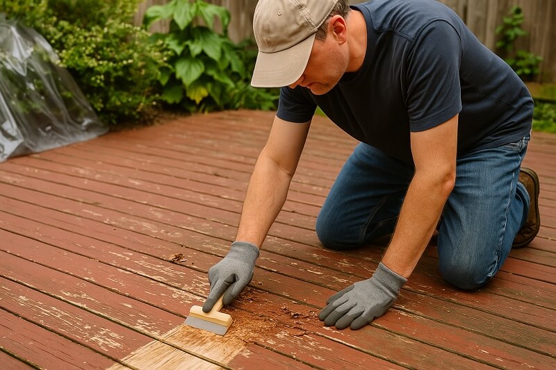 Step 4 - Strip paint off a deck