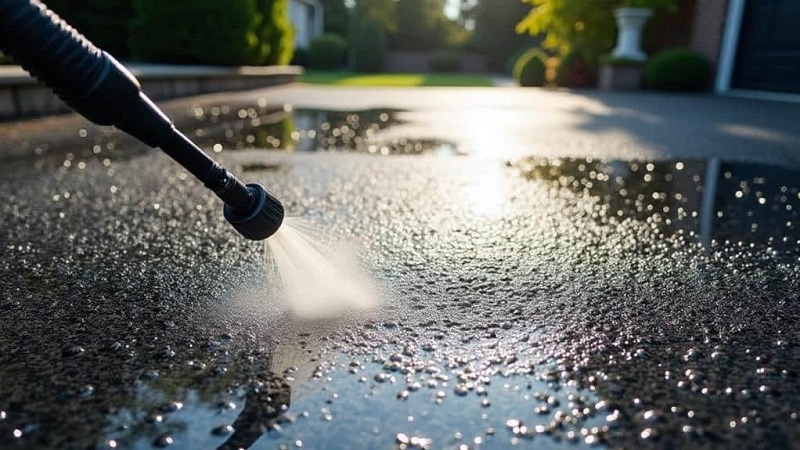 Keeping your driveway clean after pressure washing