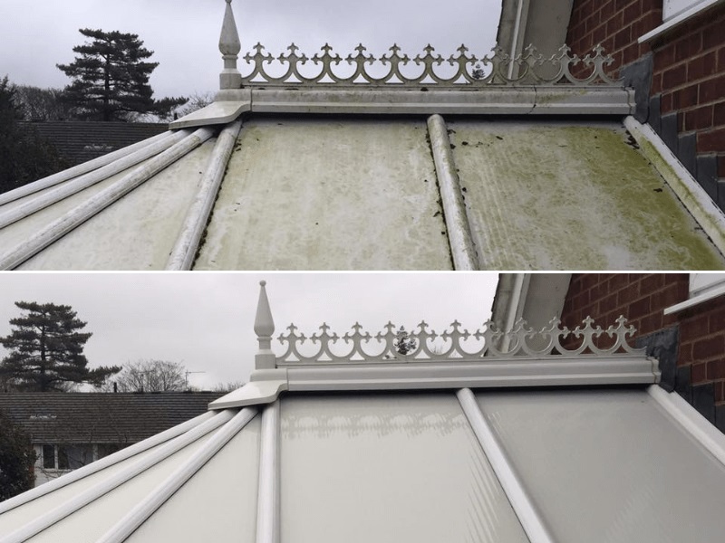 How do you clean a conservatory roof