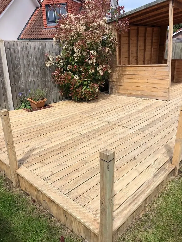 Residential project (Wooden decking cleaned and refreshed)